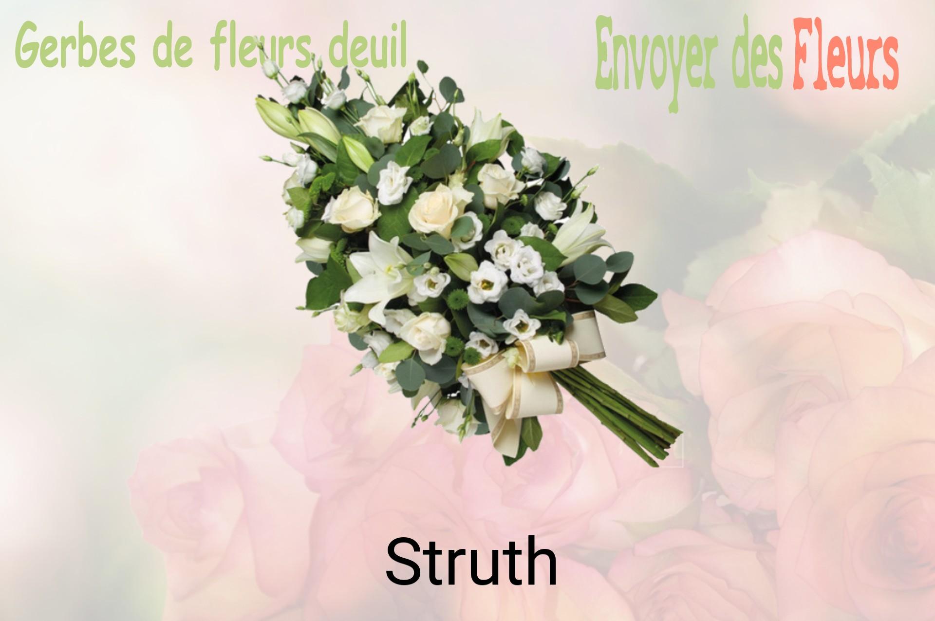 Gerbe de fleurs de deuil livrée à Struth